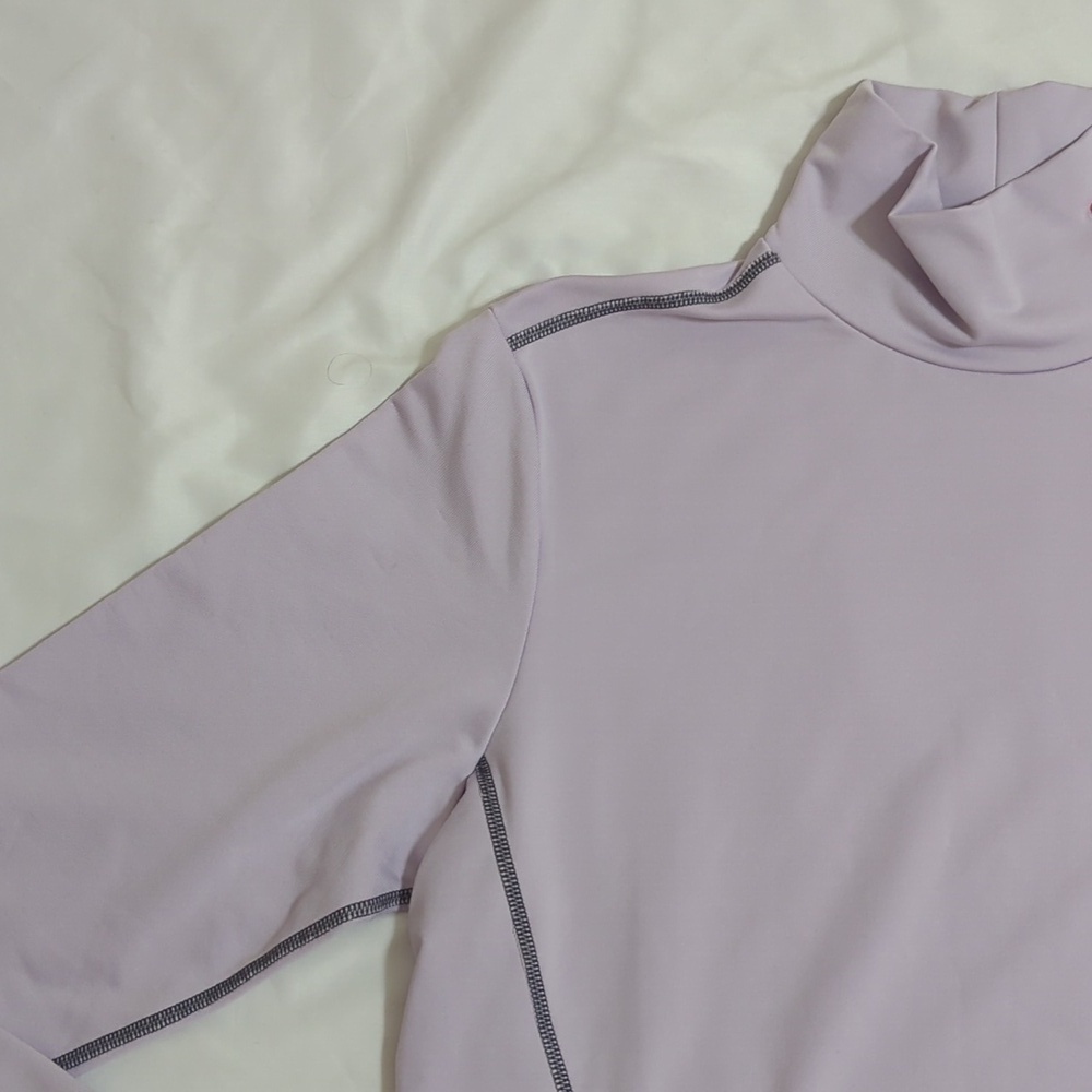 Nike Pro Dri-Fit Mock-Neck Long-Sleeve Top, Color Purple Size L (Kids) - Picture 3 of 14